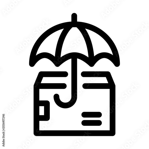 Insurance Icon Package with Umbrella Symbol