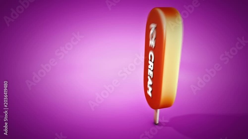 Ice cream stick 3D animation