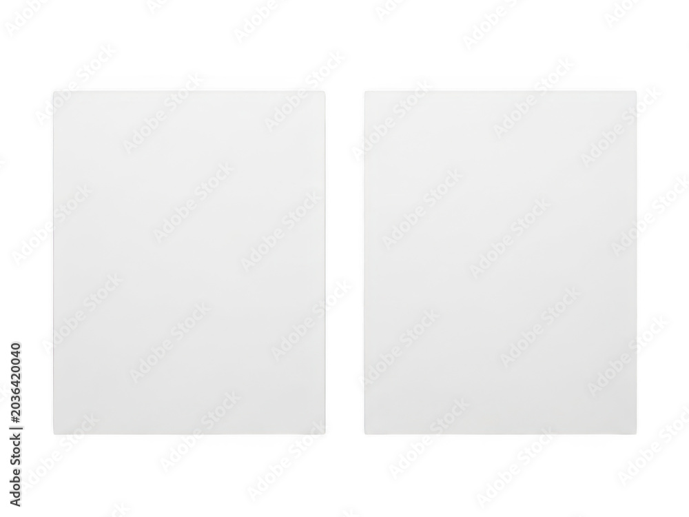 Fototapeta premium Two empty side-by-side panels or sections
