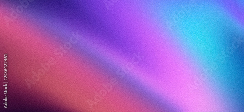 Grainy background with purple blue pink noisy gradient, abstract backdrop with glow neon texture 