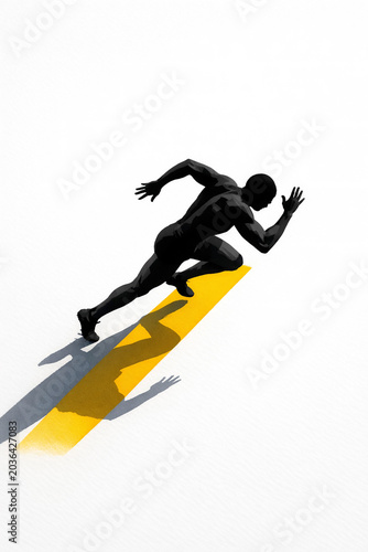 Detailed illustration of a runner sprinting. Perfect for sports-related content, posters or banners.