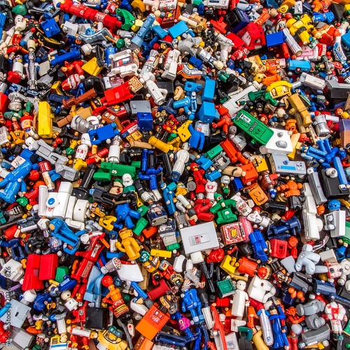 Colorful plastic figurines