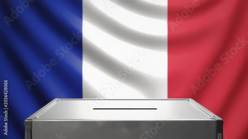 Elections in France. Ballot box.