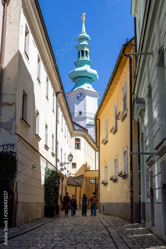 Photography Michael's Gate and Old Town, Bratislava, Slovakia