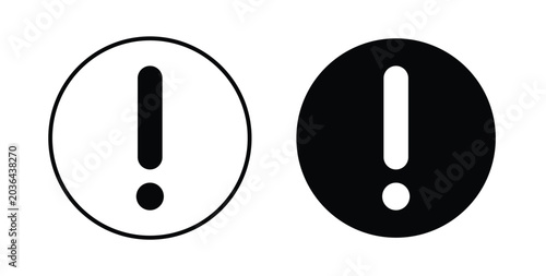 Tablou pe pânză Exclamation button icon
