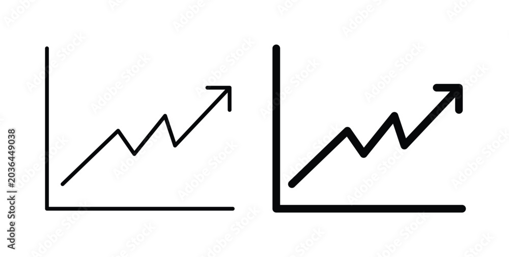 Obraz premium Line chart icon