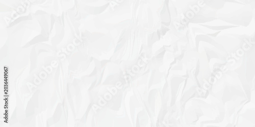 Tableau sur toile Abstract white crumpled paper background with interesting light and shadows
