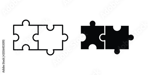 Quadro su tela Puzzle piece icon