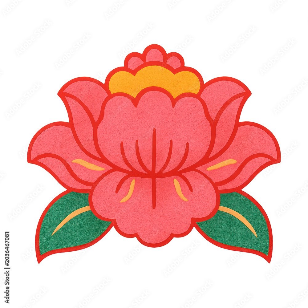 Obraz premium PNG Vibrant floral decorative illustration.