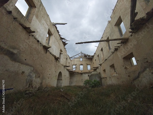 Abandoned rural house in depopulated village of Spain
