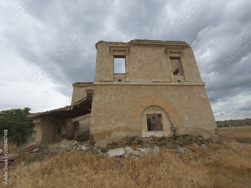 Abandoned rural house in depopulated village of Spain