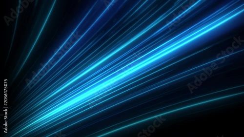 High speed blue line abstract technology background digital fiber hi tech concept. speed light line motion blur on dark background, data transfer simulation.