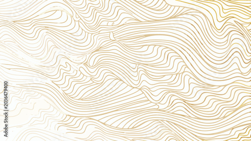 Tableau sur toile Golden wave pattern on a white background a flowing and intricate design for dec