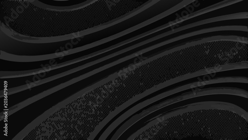 Obraz na płótnie Curved lines create an abstract monochromatic background featuring a textured da