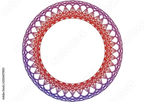 Crimson & Violet: A 3D Geometric Mandala
