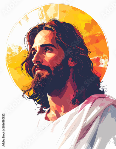 Jezus Chrystus ilustracja portret