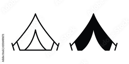 Bild auf Leinwand Tent icon for mobile apps and websites.