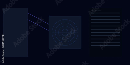 Futuristic HUD interface elements, dark blue technology dashboard background, digital data visualization UI vector for cyber security and software design