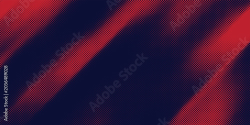 Retro pop art screentone canvas with bold crimson halftone circular modules vector art