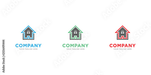 Modern Home Real Estate Logo Design Vector Template