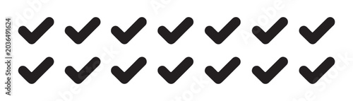 Tableau sur toile Black check mark set