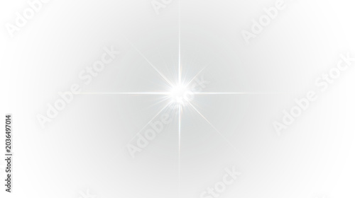 Фотография White glowing star sparkle abstract festive background.