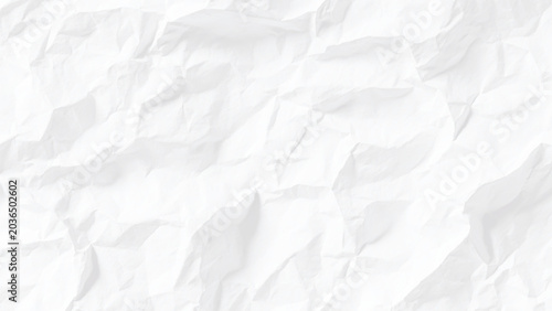 Foto Crumpled white paper texture background with creases and folds
