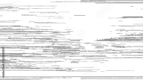 Konstfotografi Glitchy distorted digital noise and lines on a white background screen error