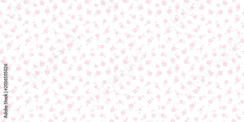 Cute pastel pink tiny ditsy floral vector pattern, daisy doodles hand drawn background or wallpaper, isolated transparent overlay
