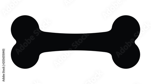 Photos Black bone shape with rounded ends a simple graphic silhouette skeletal animal