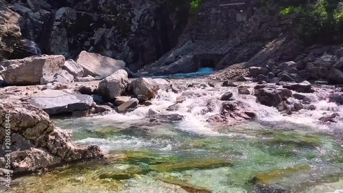 In the woods, immersed in nature. Above and below the water. Pristine nature and crystal-clear waters. Torre Torre in Friuli.