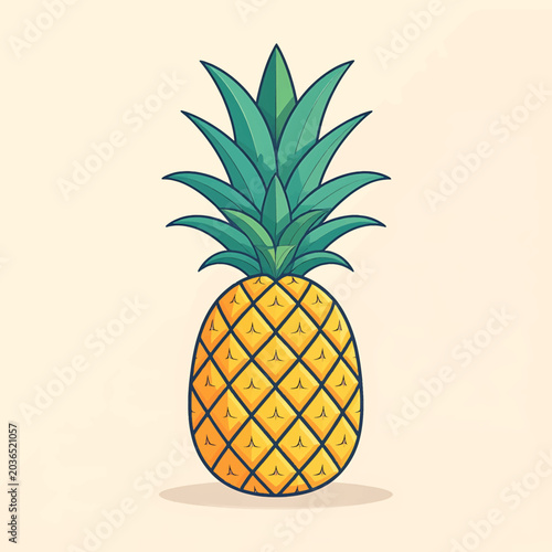 Vászonkép Pineapple Fruit Tropical Yellow Sweet.