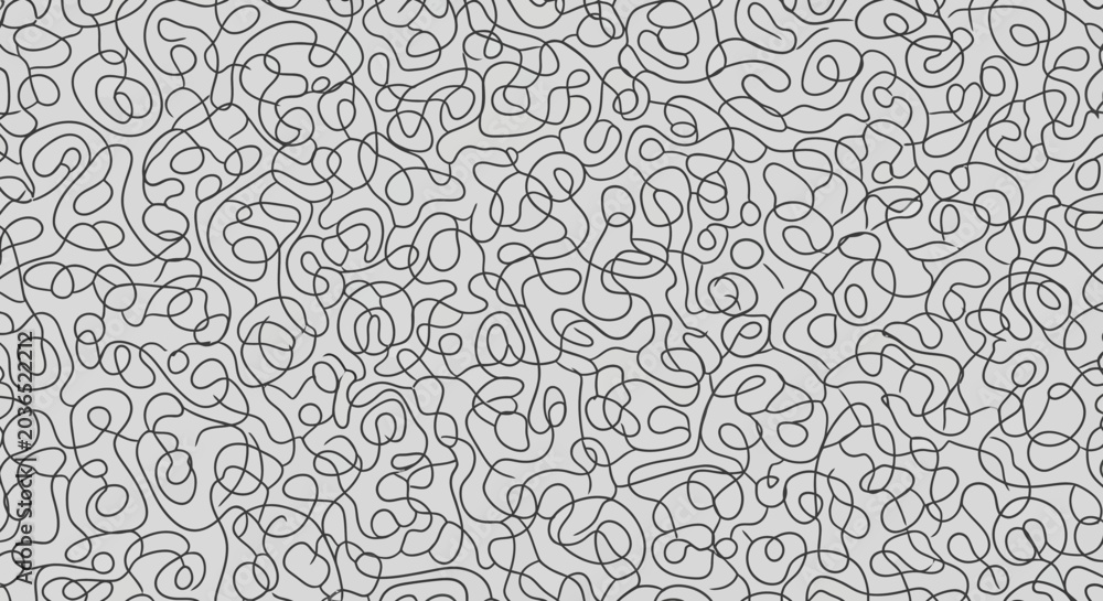 Obraz premium black line art swirl pattern design on white background