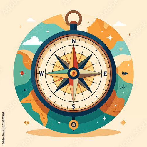 Vintage Navigation Compass Instrument Closeup 1.