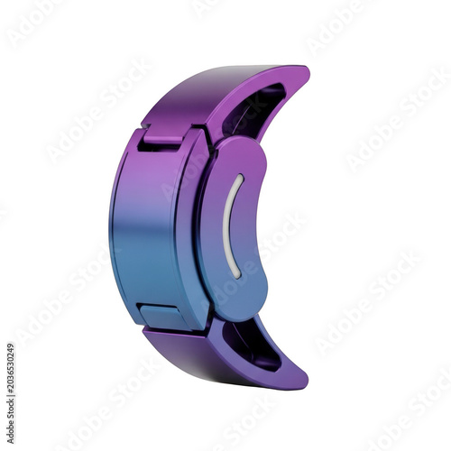 Modern futuristic wristband technology with gradient purple blue