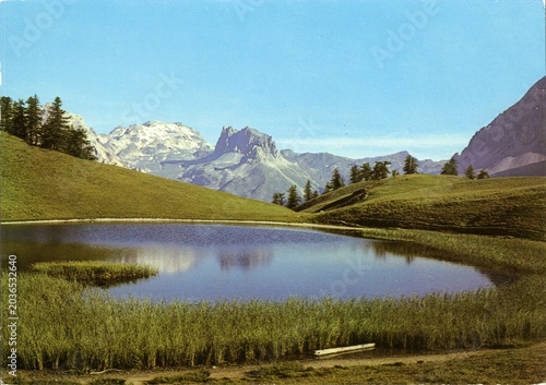 NEVACHE.FRANCE.ALTITUDE 1600M.LAC DES THURES.2194M. ET LE GRAND SÉRU.2889M.