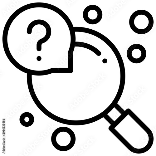 question problem talk speech search simple line icon