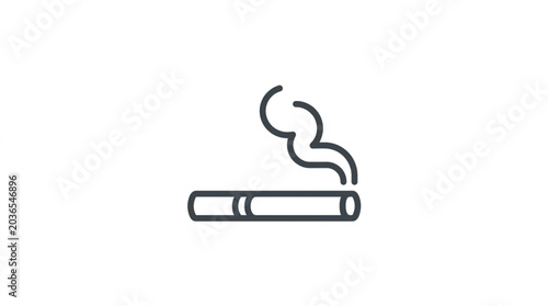 Bild auf Leinwand Cigarette with smoke icon vector illustration.