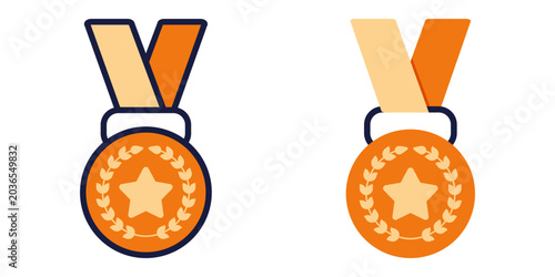 Photos Medal icon set