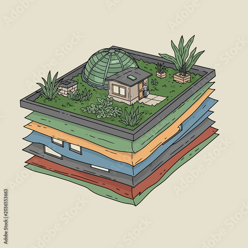 Eco friendly sustainable green living concept.