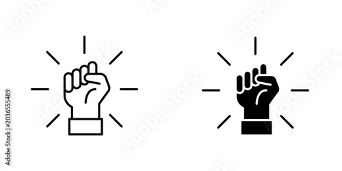 Foto Will power icon on white background, editable stroke svg 10