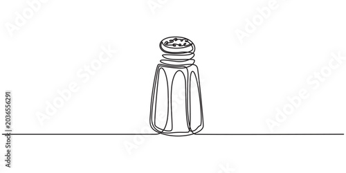 Photos Salt and Pepper Shakers continuous one line drawing minimalism design, A continu