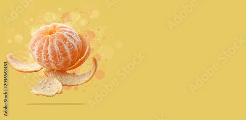 Photos Peeled yellow and orange background