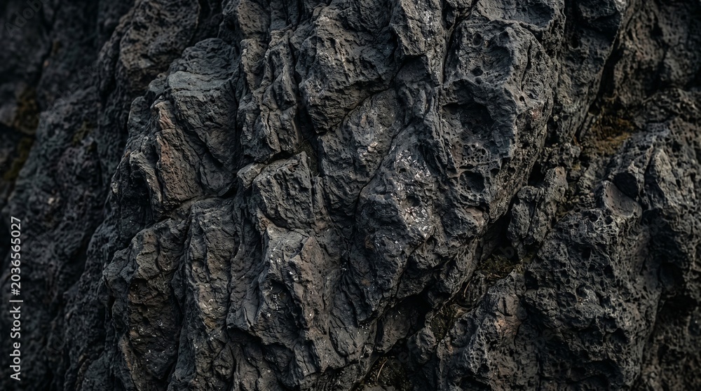 Fototapeta premium Rocky cliff face with a rugged rocky texture