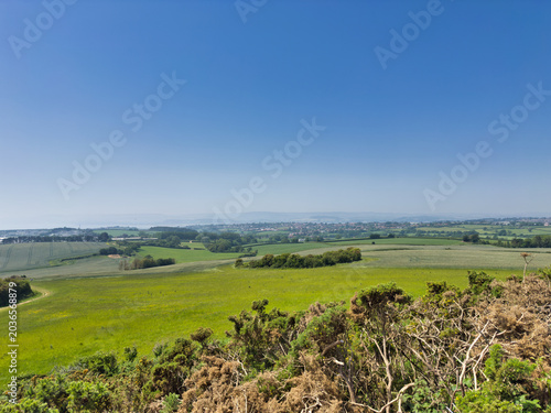 Golden Devon Countryside Between Exmouth and Budleigh Salterton, East Devon, England