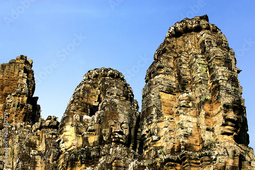 Photos Stone Faces of Bayon Temple in Angkor Thom