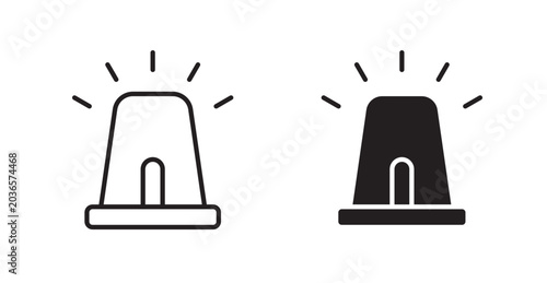 Schilderij op canvas Ambulance siren icon vector design illustrations