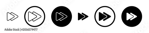 Forward icon filled flat and line versions