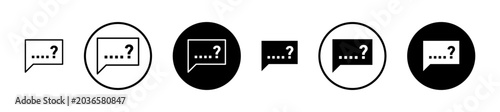 Foto Interrogation icon filled flat and line versions