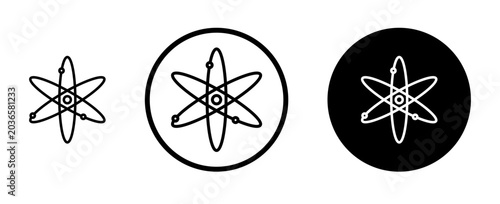 Photos Physics icon filled flat and line versions